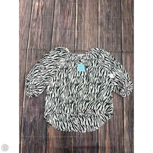 Top 3/4 Sleeve By Hayden Harnett In Black & White, Size: S