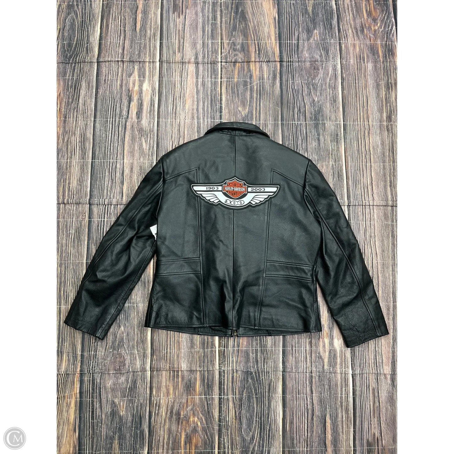 Jacket Leather By Harley Davidson In Black, Size: L