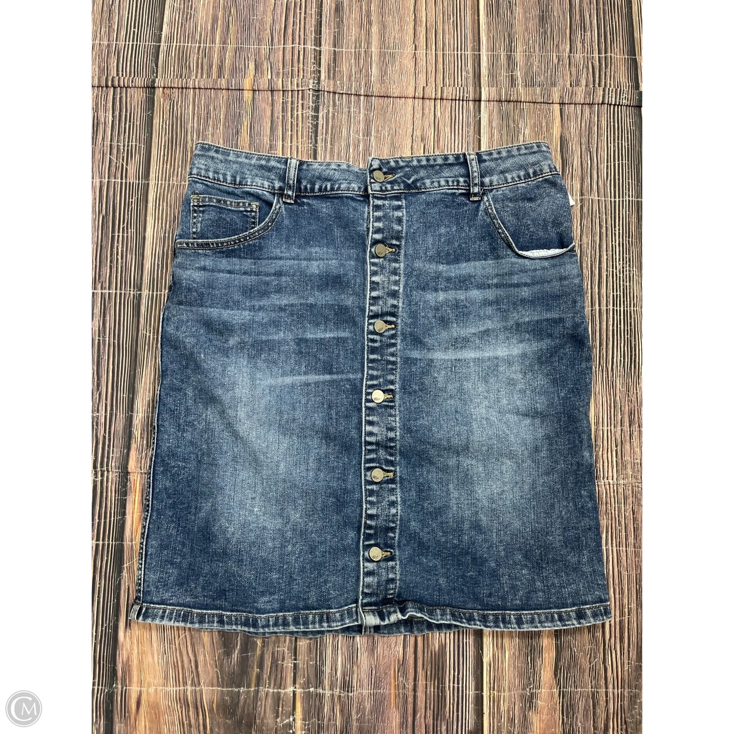 Skirt Mini & Short By Clothes Mentor In Blue Denim, Size: 14