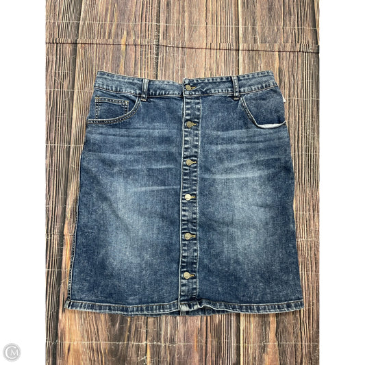 Skirt Mini & Short By Clothes Mentor In Blue Denim, Size: 14