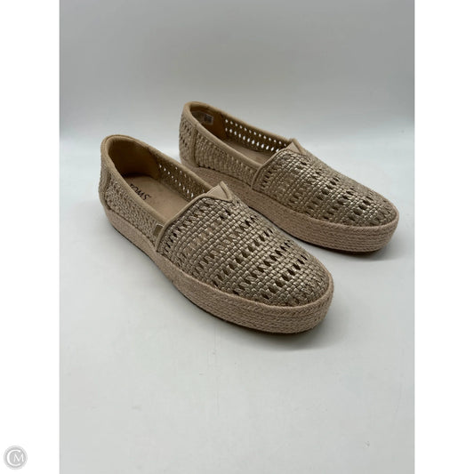 Shoes Flats By Toms In Gold, Size: 12