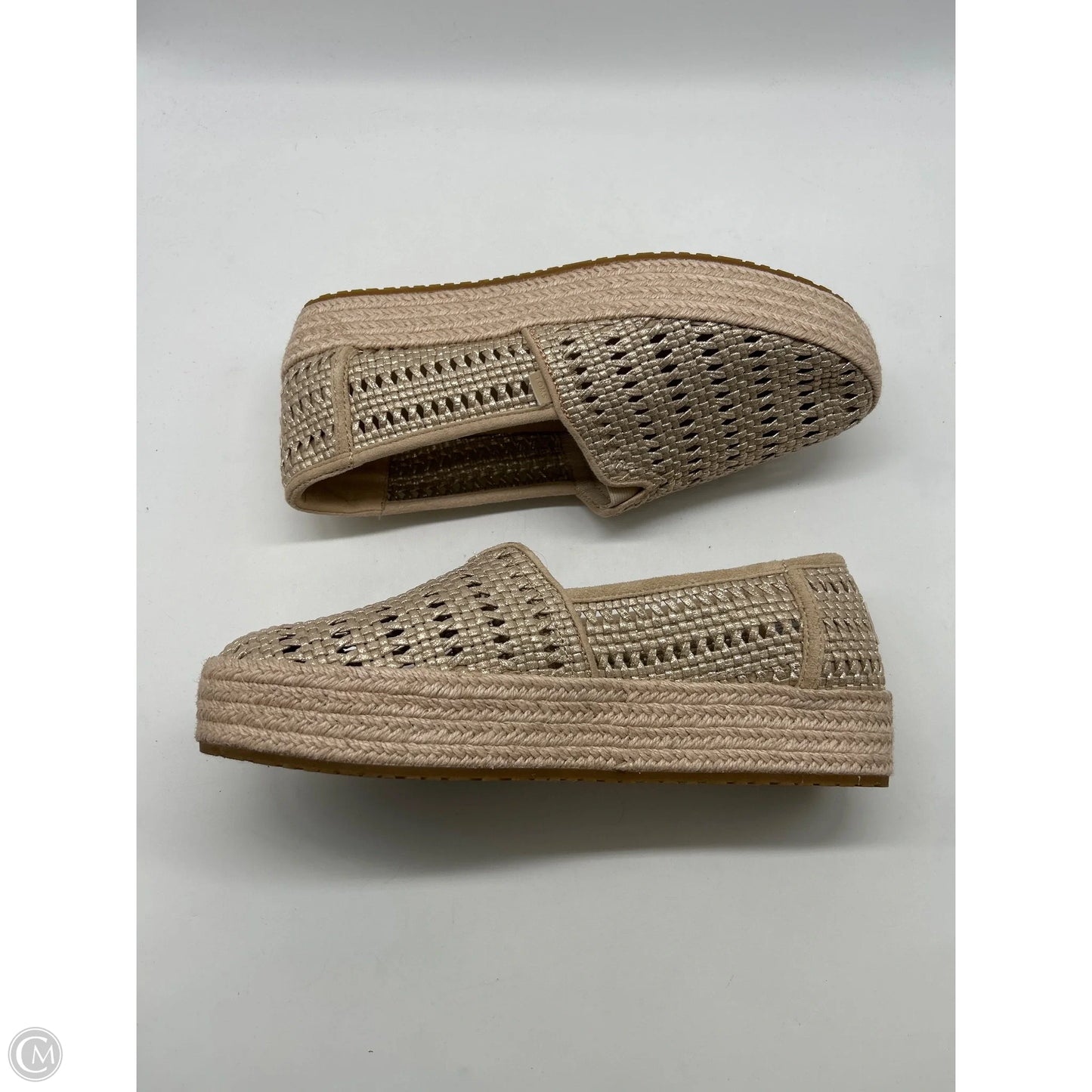 Shoes Flats By Toms In Gold, Size: 12