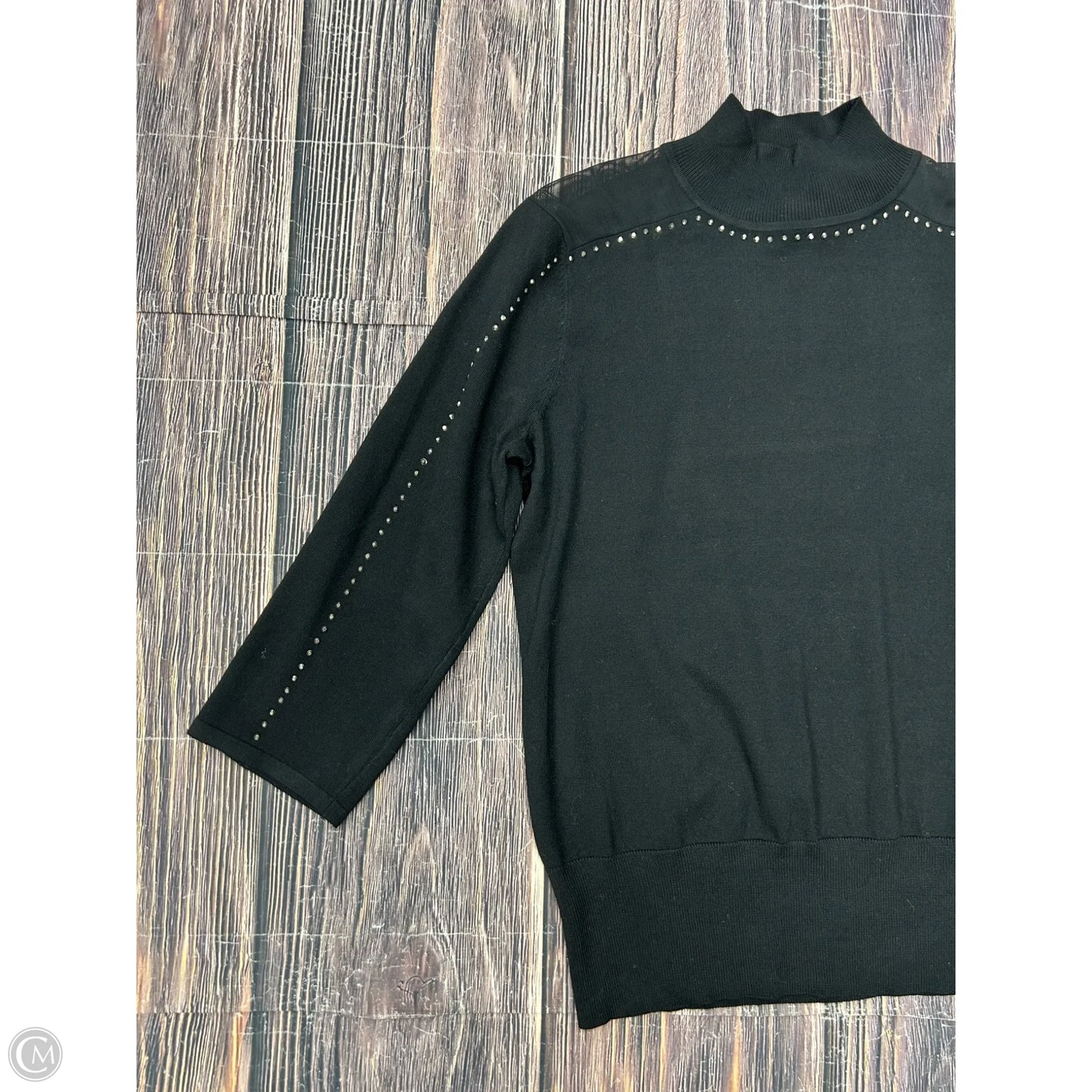Top Long Sleeve By Cable And Gauge In Black, Size: M