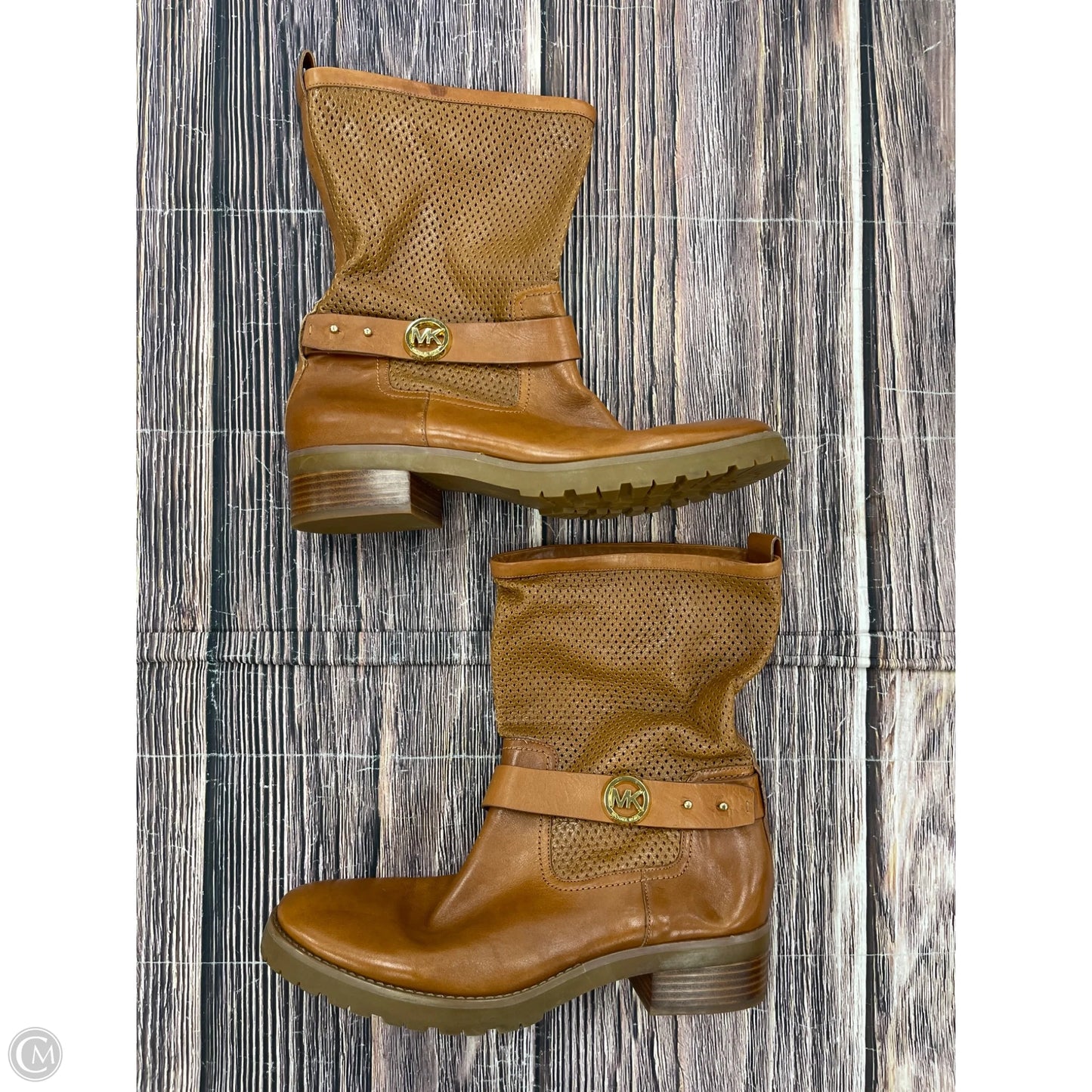 Boots Designer By Michael Kors In Brown, Size: 9.5