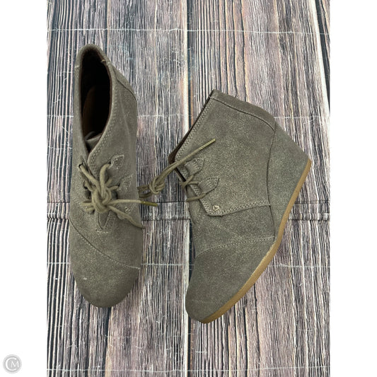 Shoes Heels Wedge By Toms In Brown, Size: 9.5