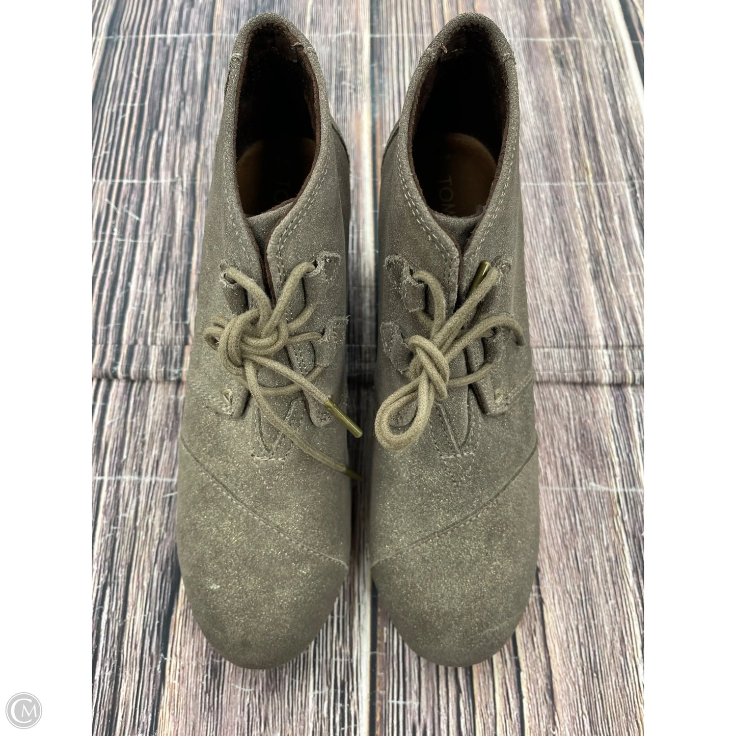 Shoes Heels Wedge By Toms In Brown, Size: 9.5