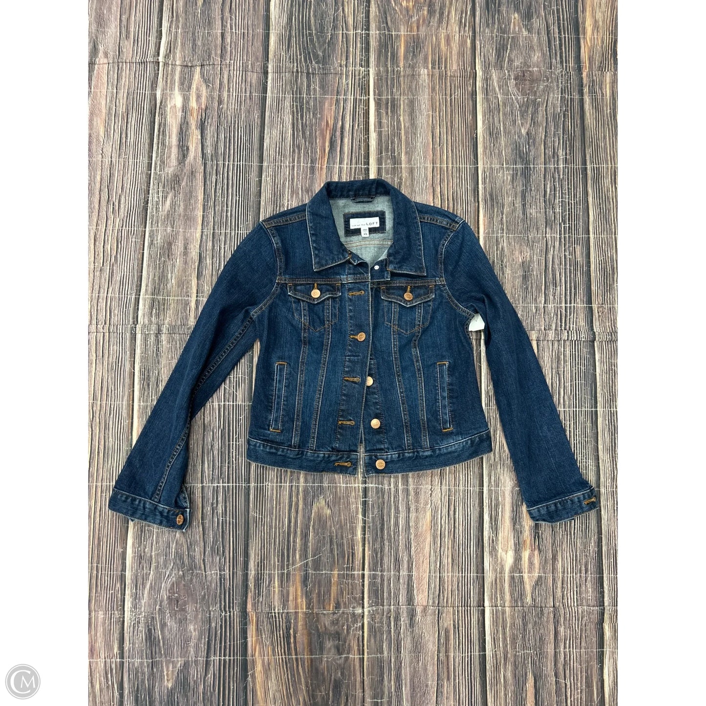 Jacket Denim By Loft In Blue Denim, Size: Xs