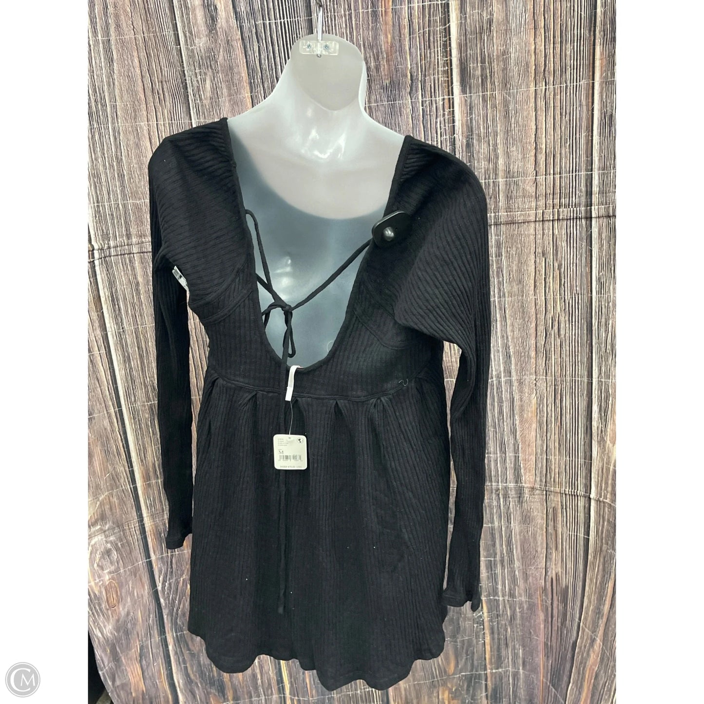 Top Long Sleeve By Free People In Black, Size: M