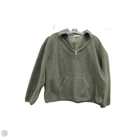Jacket Fleece By Topshop In Green, Size: M