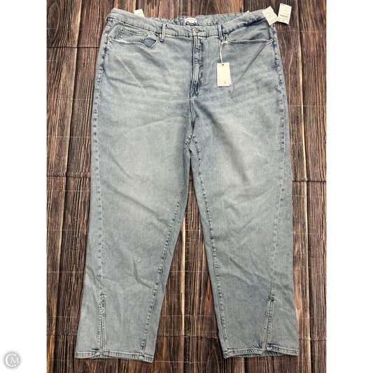 Jeans Straight By Good American In Blue Denim, Size: 28