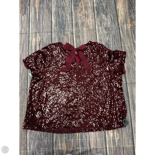 Top Short Sleeve By Nine West In Red, Size: 4x