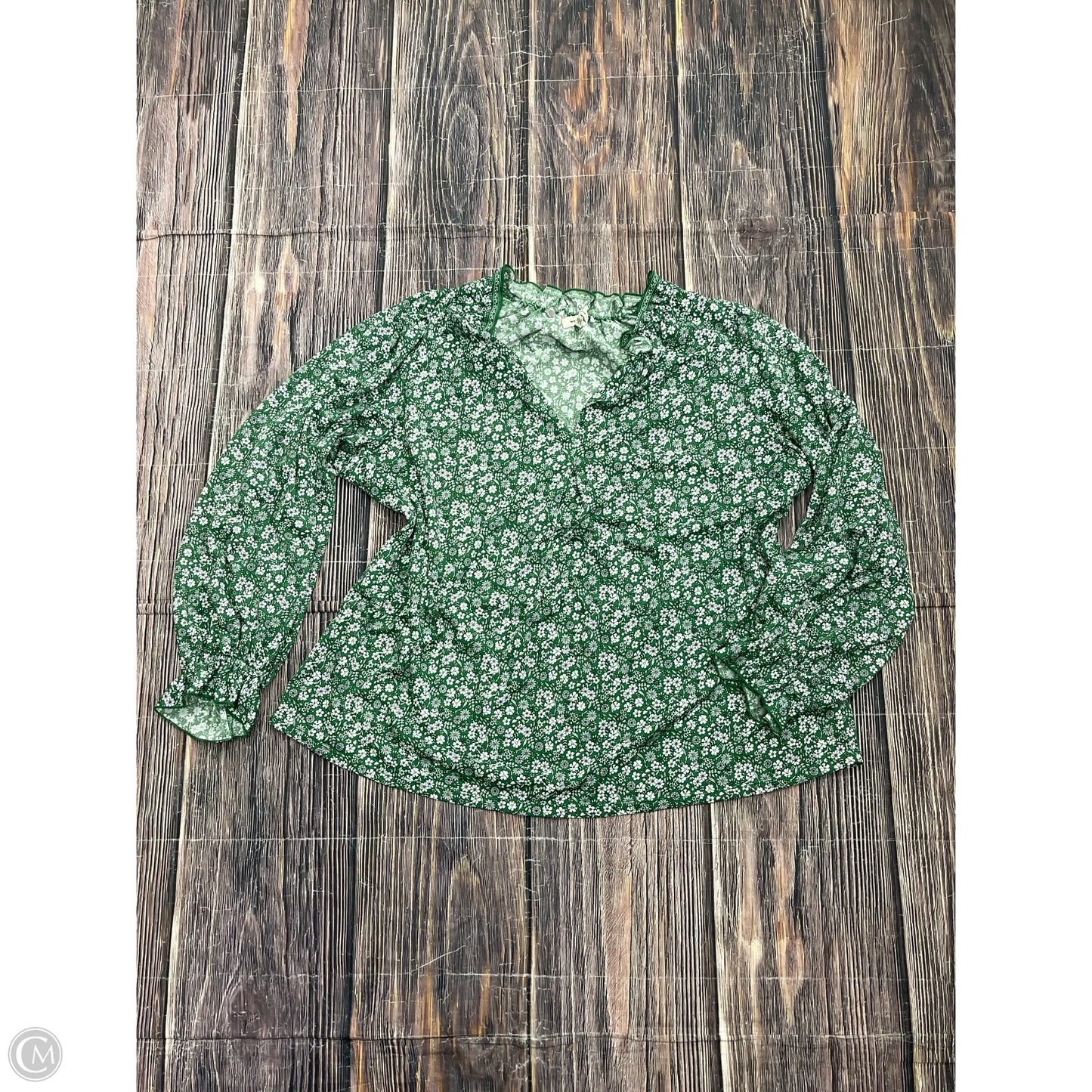 Top Long Sleeve By Max Studio In Green, Size: 1x