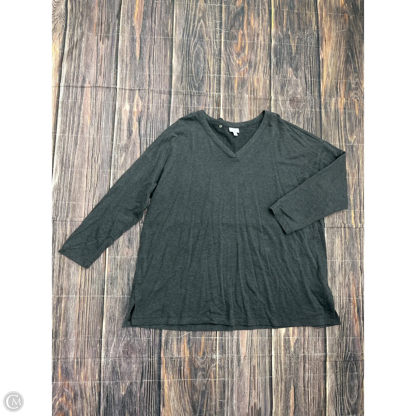 Top Long Sleeve By Pure Jill In Grey, Size: 3x