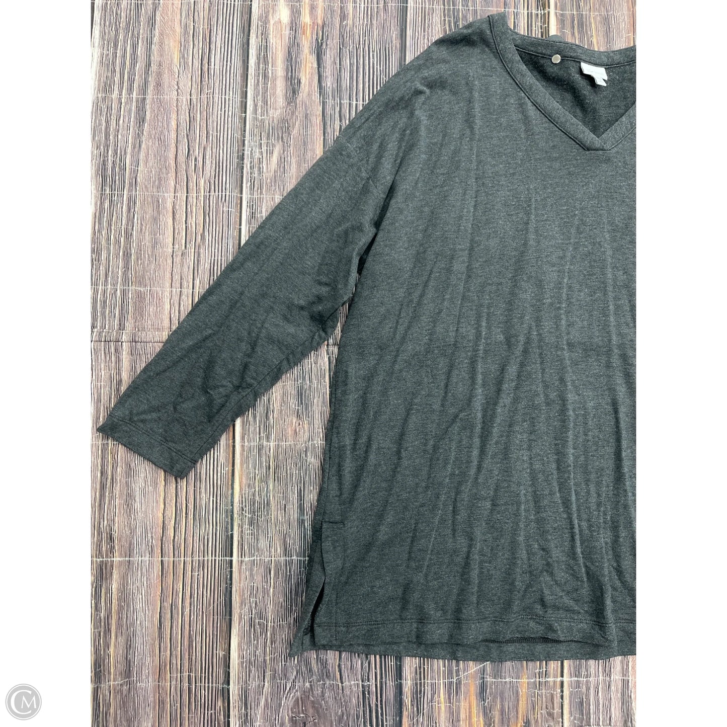 Top Long Sleeve By Pure Jill In Grey, Size: 3x