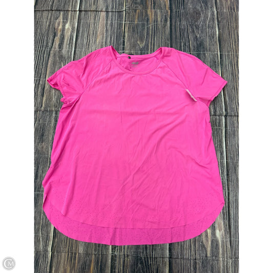 Athletic Top Short Sleeve By Avia In Pink, Size: 2x