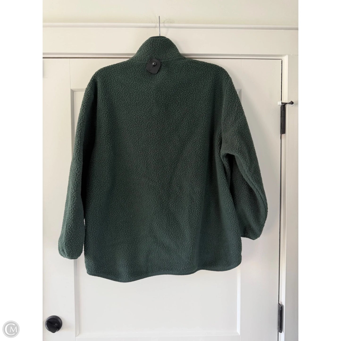 Jacket Fleece By Lands End In Green, Size: L