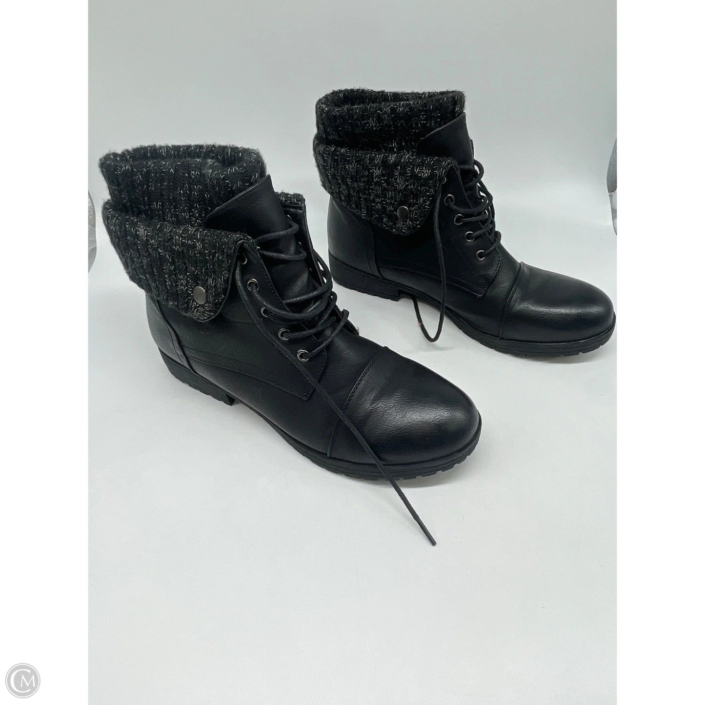 Boots Ankle Heels By Clothes Mentor In Black, Size: 11