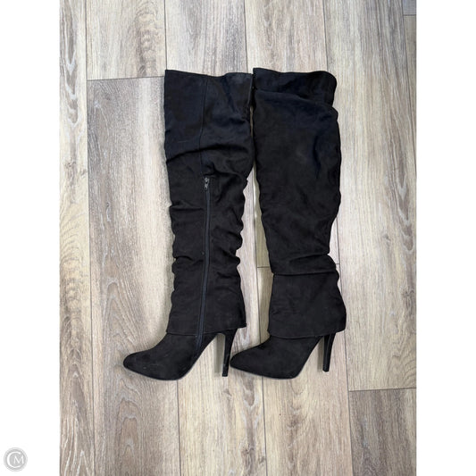 Boots Knee Heels By Nina In Black, Size: 9