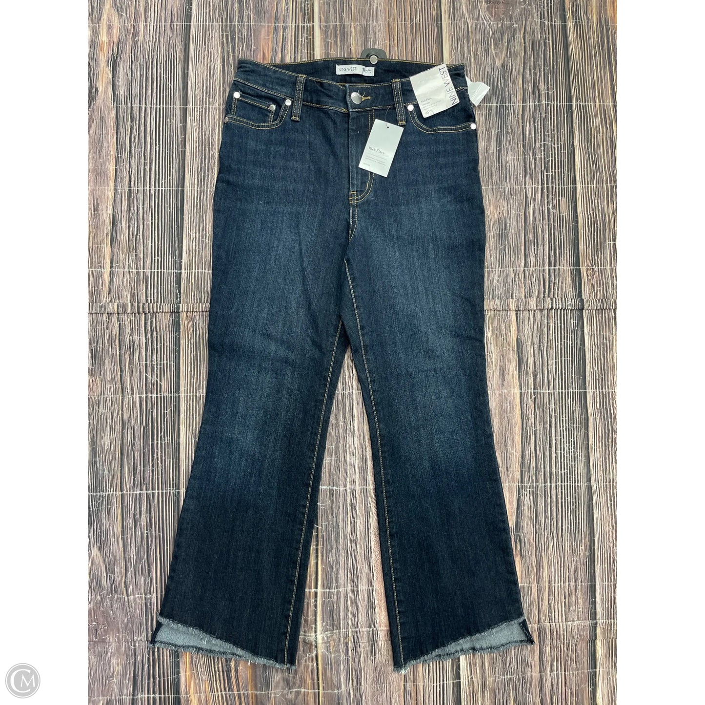 Jeans Flared By Nine West In Blue Denim, Size: 6p
