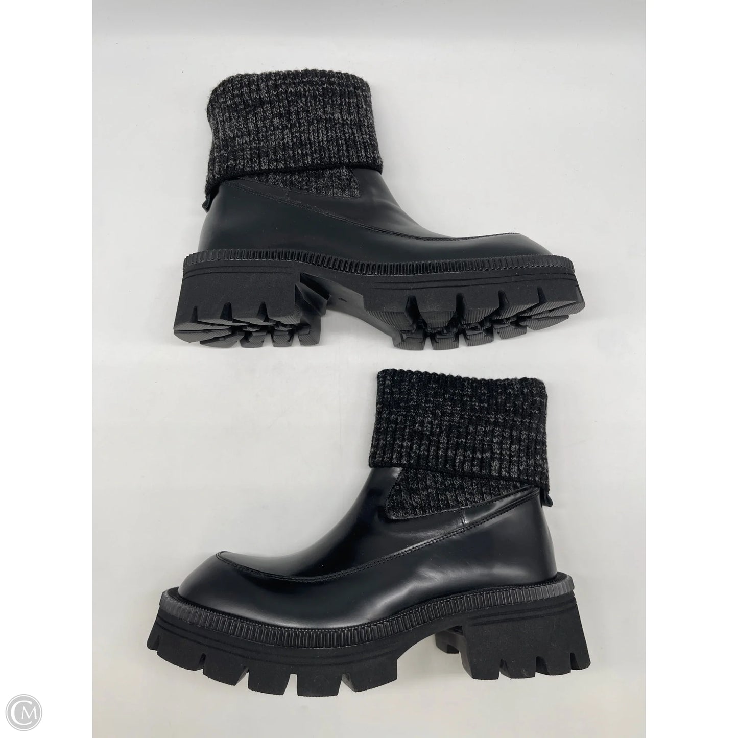 Boots Ankle Heels By Clothes Mentor In Black, Size: 9