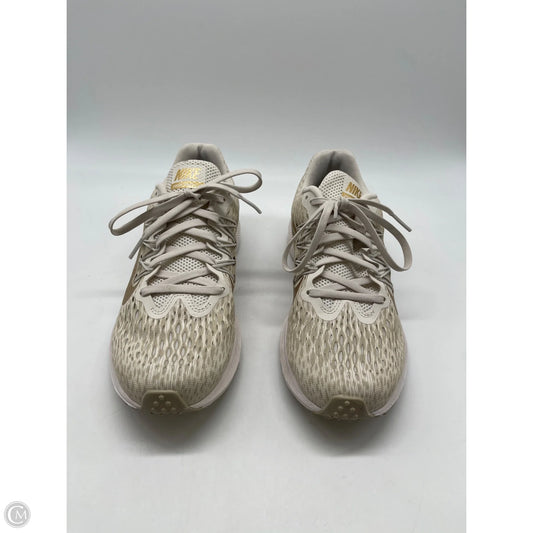 Shoes Athletic By Nike In Gold & White, Size: 8