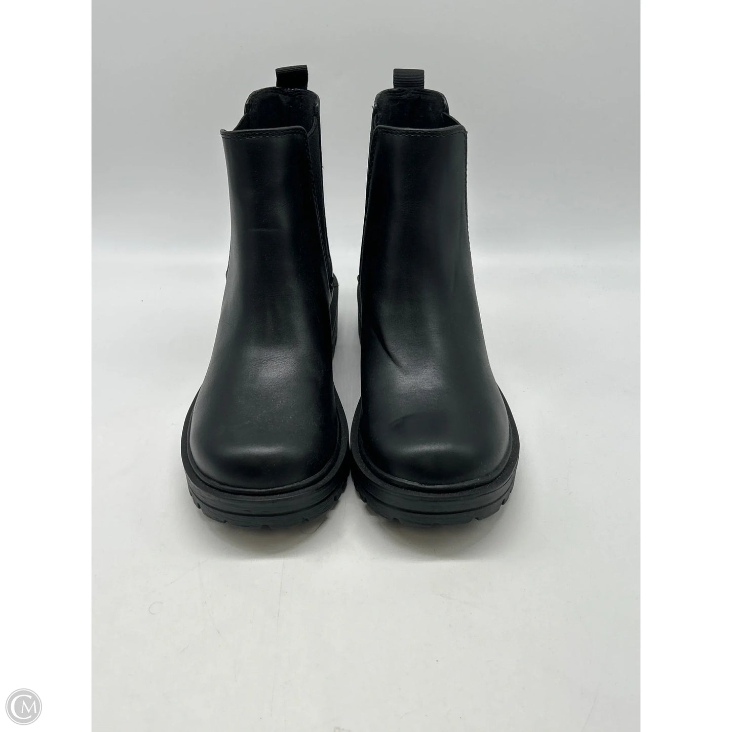 Boots Ankle Heels By Clothes Mentor In Black, Size: 7.5