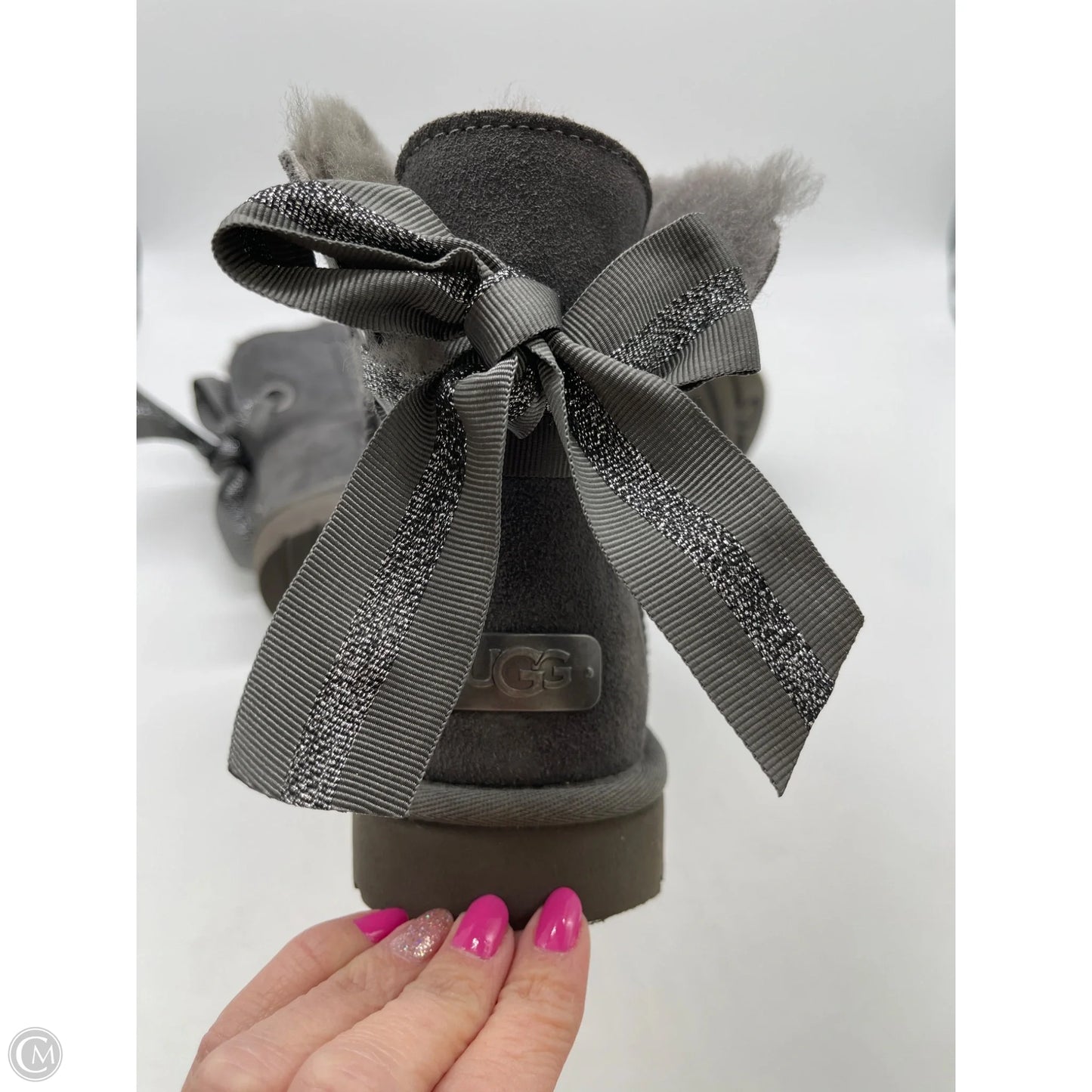 Boots Designer By Ugg In Grey, Size: 8