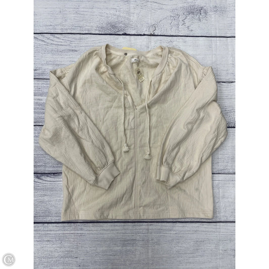 Top Long Sleeve By Aerie In Cream, Size: M