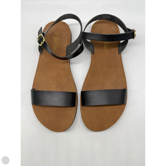 Sandals Flats By Clothes Mentor In Black, Size: 8.5