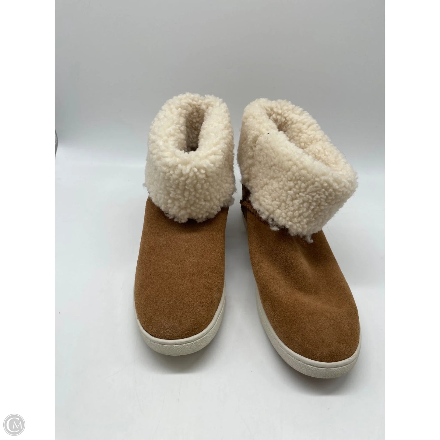 Boots Designer By Ugg In Brown, Size: 9