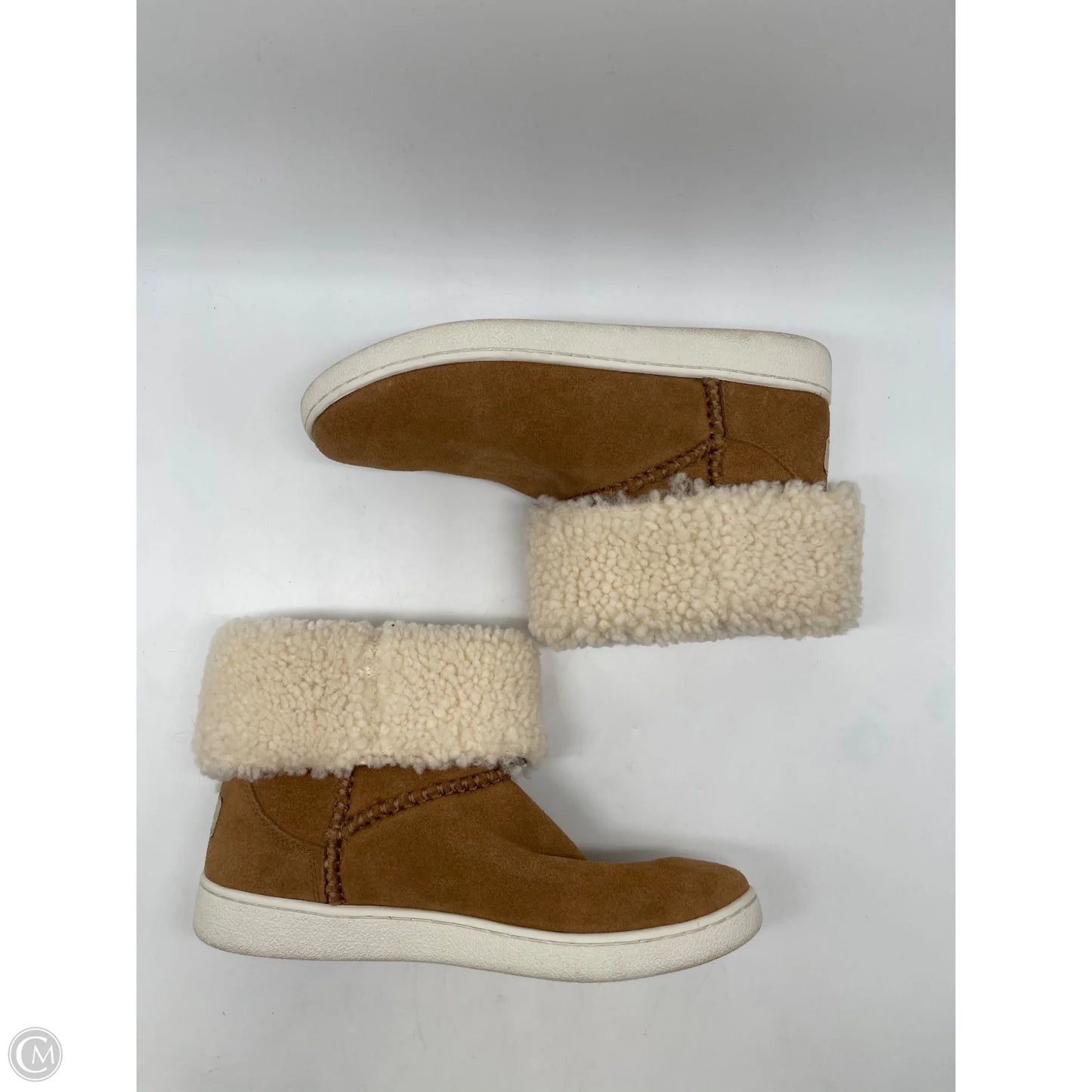 Boots Designer By Ugg In Brown, Size: 9