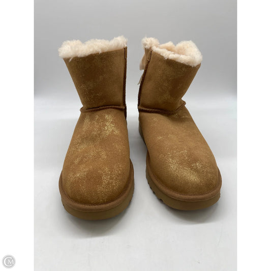 Boots Designer By Ugg In Brown & Gold, Size: 9