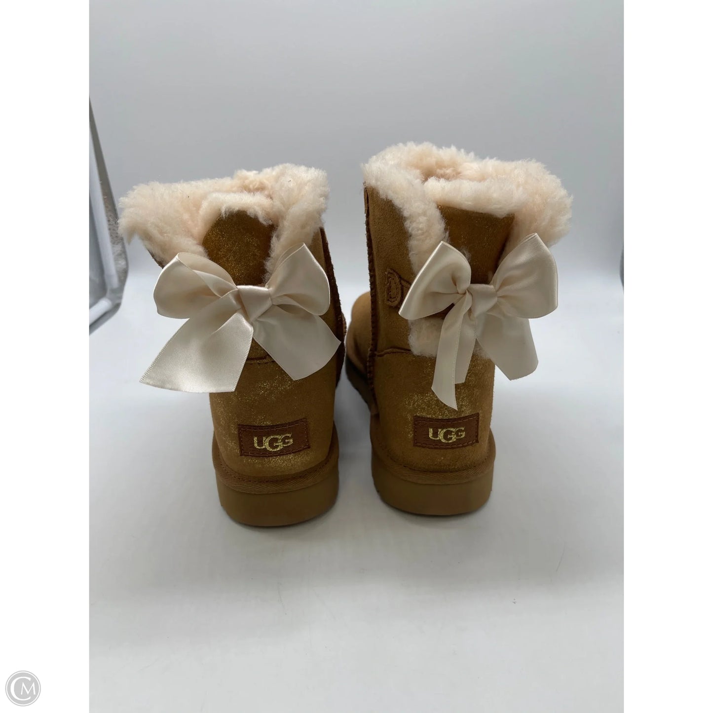 Boots Designer By Ugg In Brown & Gold, Size: 9