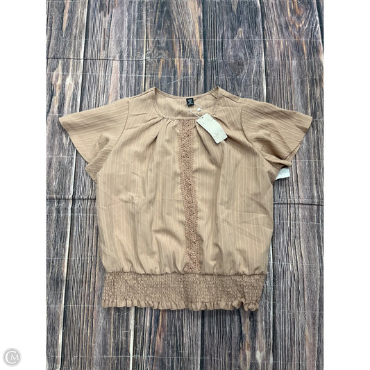Top Short Sleeve By Shein In Brown, Size: 1x