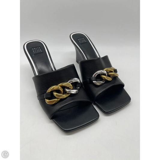 Sandals Heels Block By White House Black Market In Black, Size: 8.5
