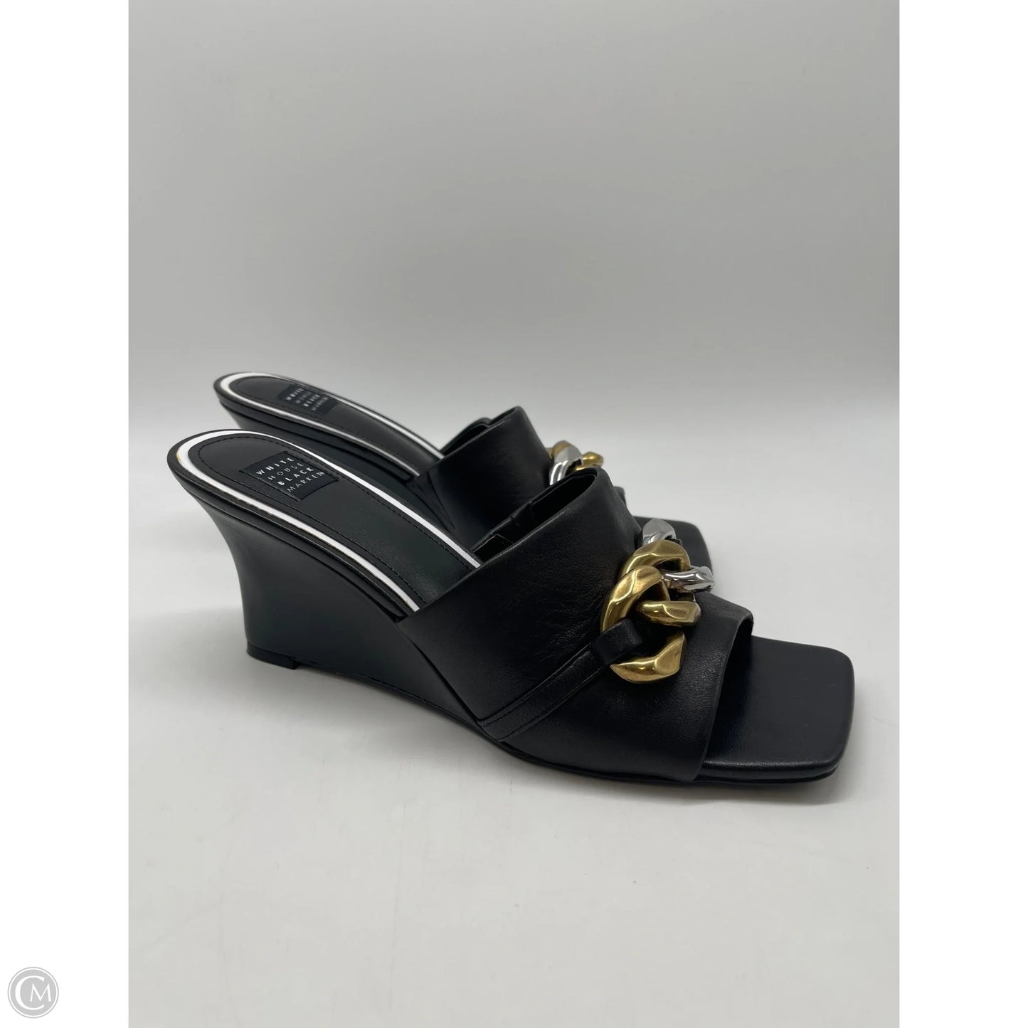 Sandals Heels Block By White House Black Market In Black, Size: 8.5
