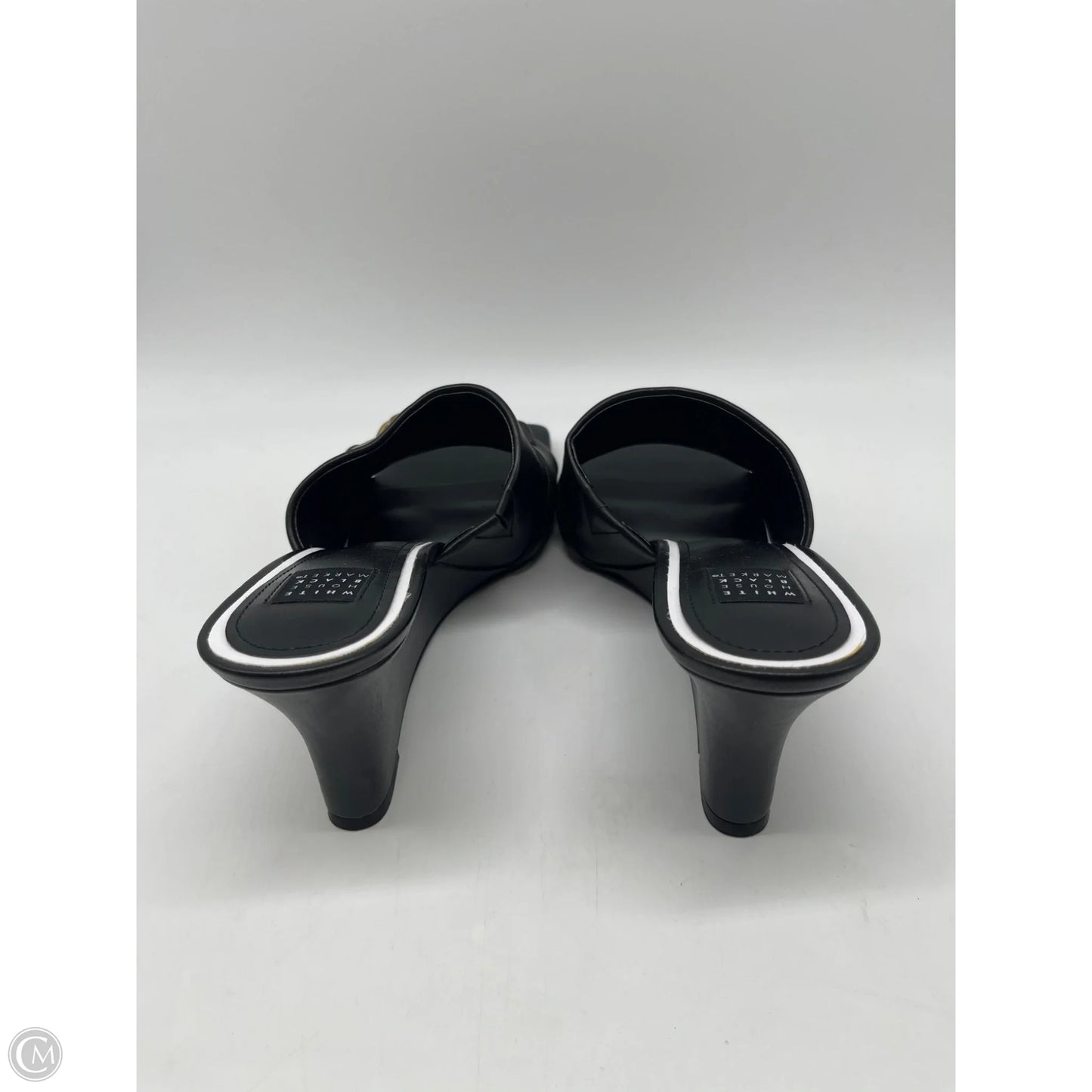 Sandals Heels Block By White House Black Market In Black, Size: 8.5