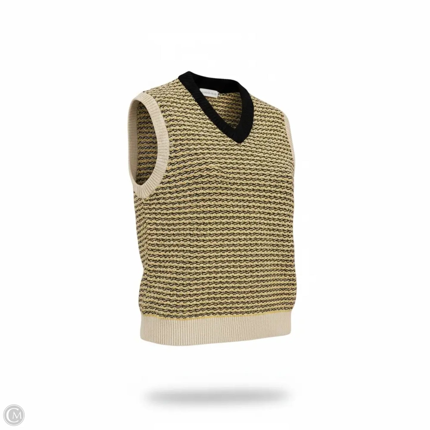 Sweater Short Sleeve By Zara In Black & Yellow, Size: M