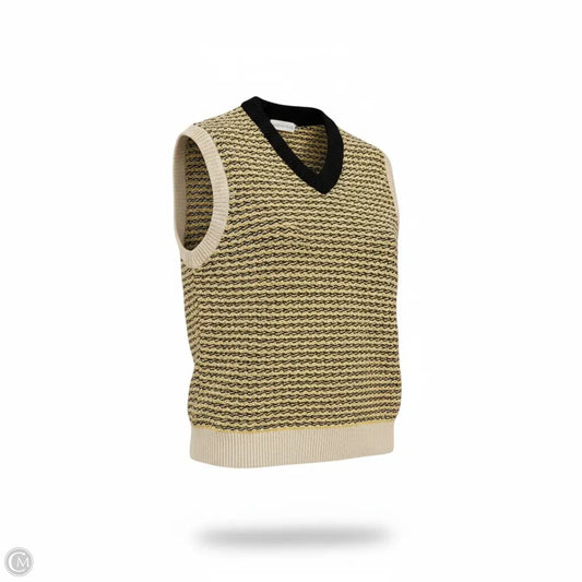Sweater Short Sleeve By Zara In Black & Yellow, Size: M
