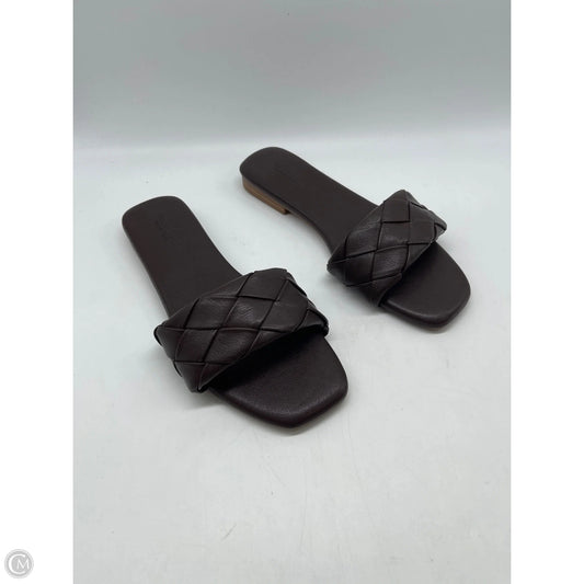 Sandals Flats By Cushionaire In Brown, Size: 9