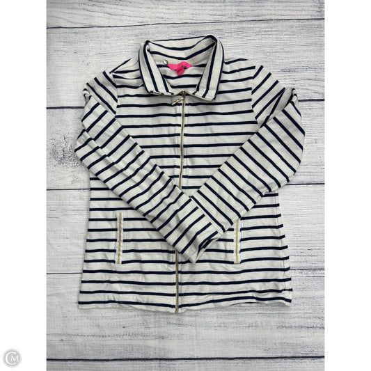 Sweatshirt Designer By Lilly Pulitzer In Blue & White, Size: M