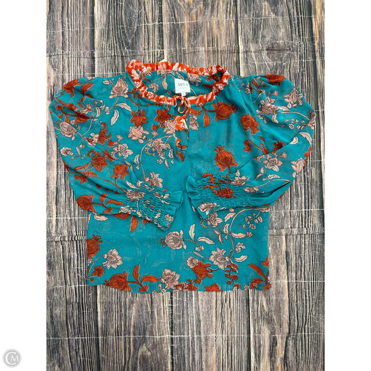Top Long Sleeve Designer By Misa In Blue, Size: S