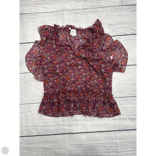 Top Short Sleeve Designer By Misa In Purple, Size: Xs