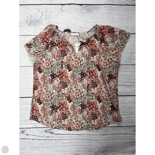 Top Short Sleeve By Clothes Mentor In Brown, Size: L
