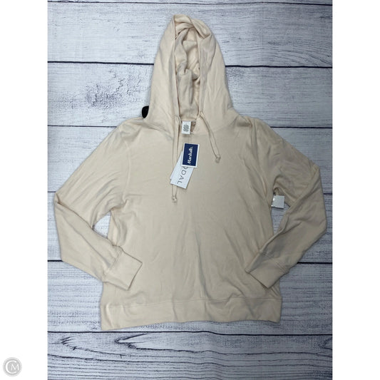 Sweatshirt Hoodie By Clothes Mentor In Cream, Size: L