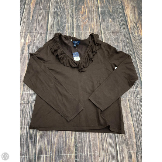 Top Long Sleeve By Chaps In Brown, Size: Xl