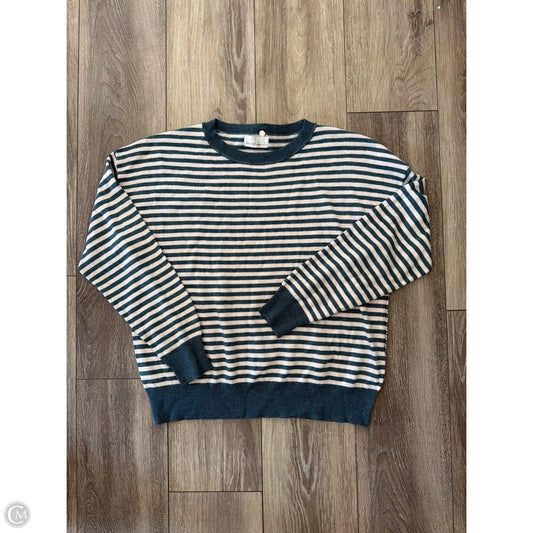 Top Long Sleeve By Be Cool In Blue & Cream, Size: M