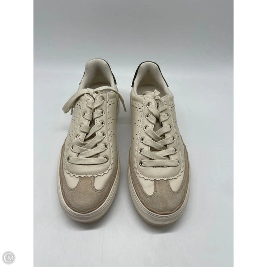 Shoes Sneakers By Vince Camuto In Cream & Green, Size: 7.5