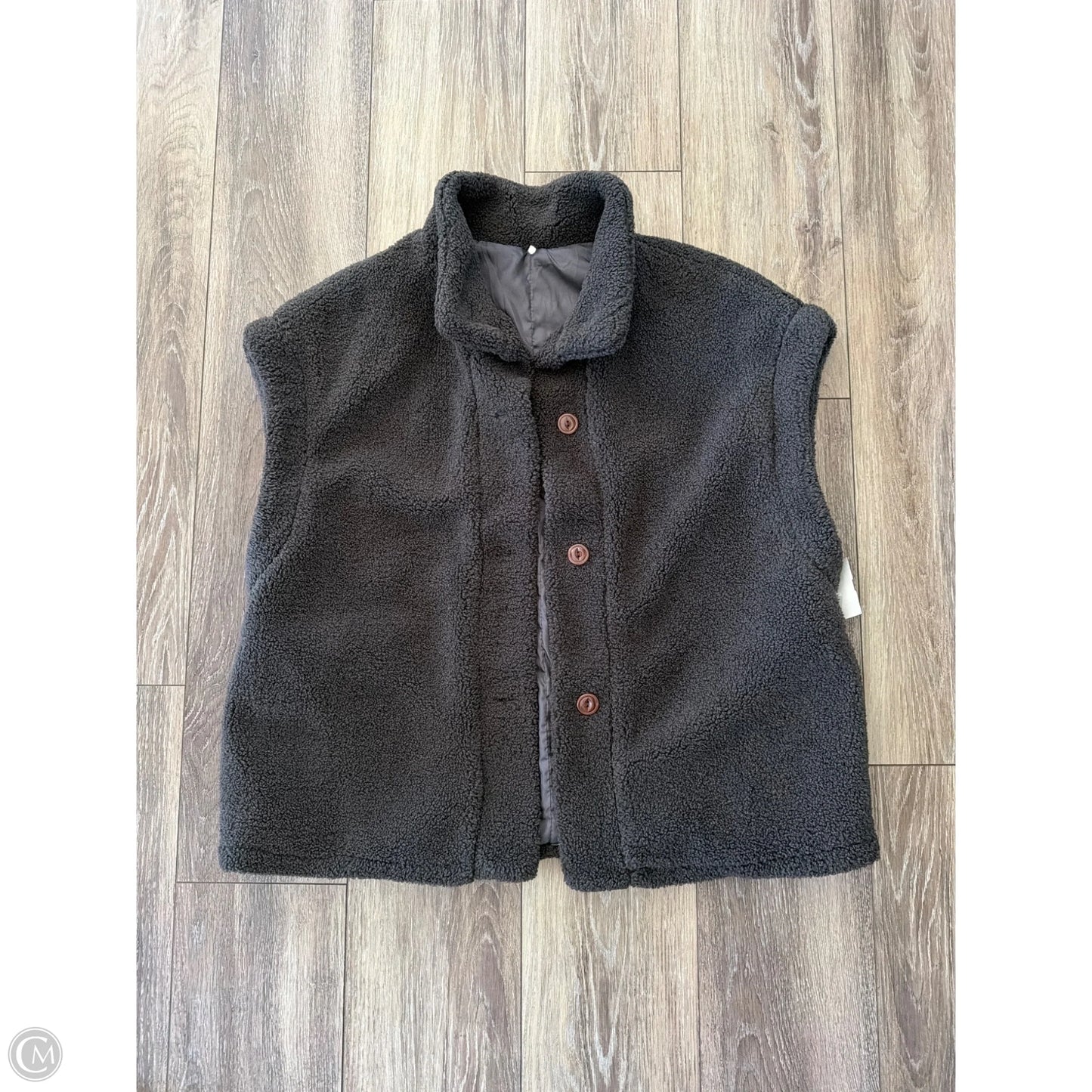 Vest Fleece By Clothes Mentor In Grey, Size: M