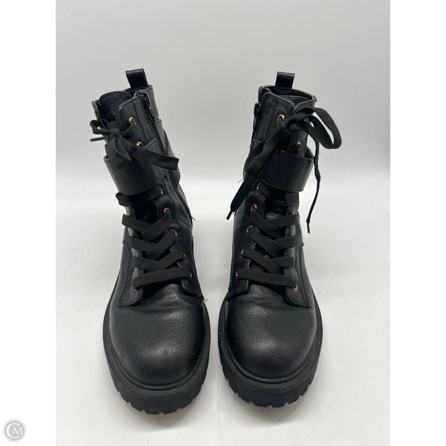 Boots Ankle Heels By Guess In Black, Size: 8